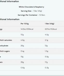 Myprotein Lean Protein Bar Ingredient
