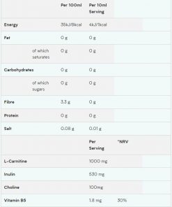 Myprotein Liquid L Carnitine 1000 ingredient