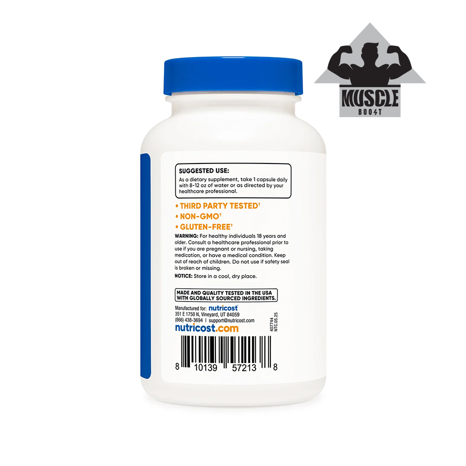 Nutricost Ashwagandha back side